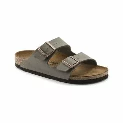 Birkenstock Arizona Nubuck Stone Narrow Fit